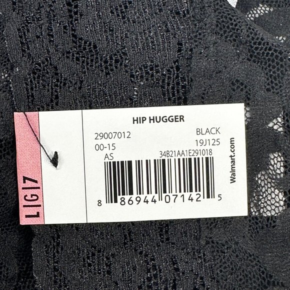 George Women's Size 7 Large Panty Lace Hip Hugger Black New With Tags - Picture 6 of 9